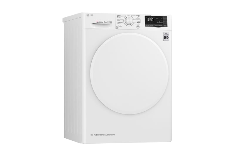 LG 8-kg DUAL Inverter Heat Pump™ -torktumlare med ™ Eco Hybrid™ och värmepumpsteknologi , RC80U2AV0W