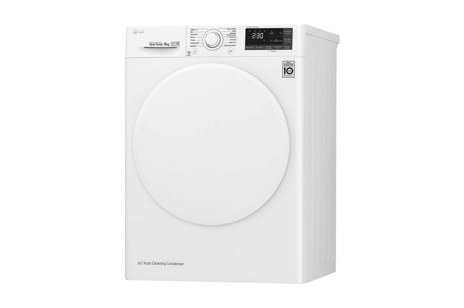 LG 8-kg DUAL Inverter Heat Pump™ -torktumlare med ™ Eco Hybrid™ och värmepumpsteknologi , RC80U2AV0W