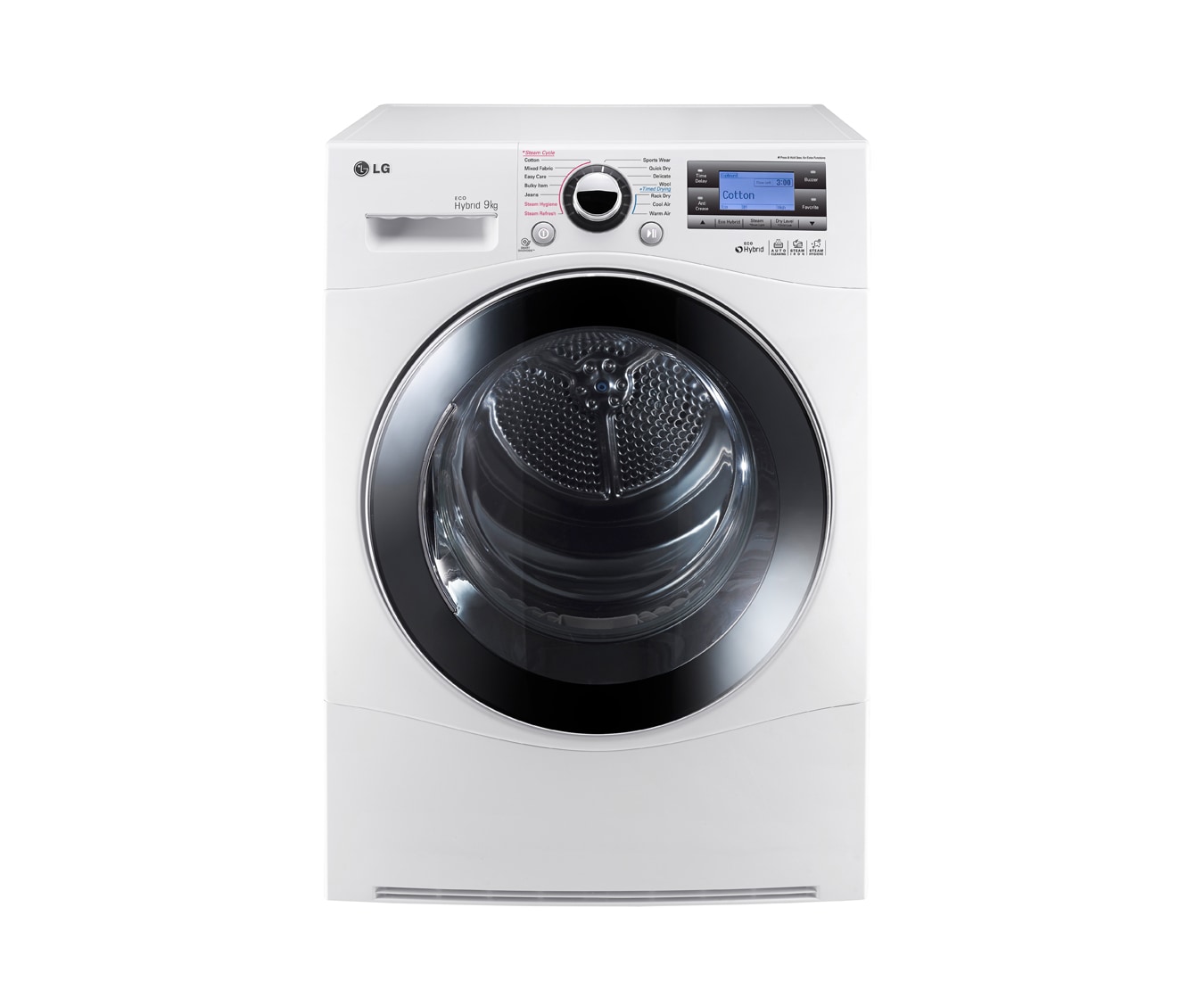 Vy framifrån av 9-KILOS ECO HYBRID-TORKTUMLARE MED TRUESTEAM™-TEKNOLOGI RC9042AQ3Z