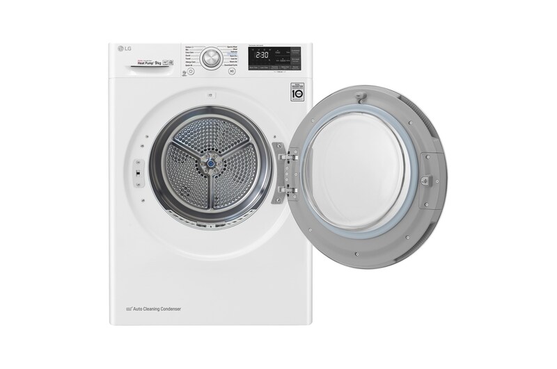 LG 9-kg DUAL Inverter Heat Pump™ -torktumlare med ™ Eco Hybrid™ och värmepumpsteknologi , RC90U2AV2W