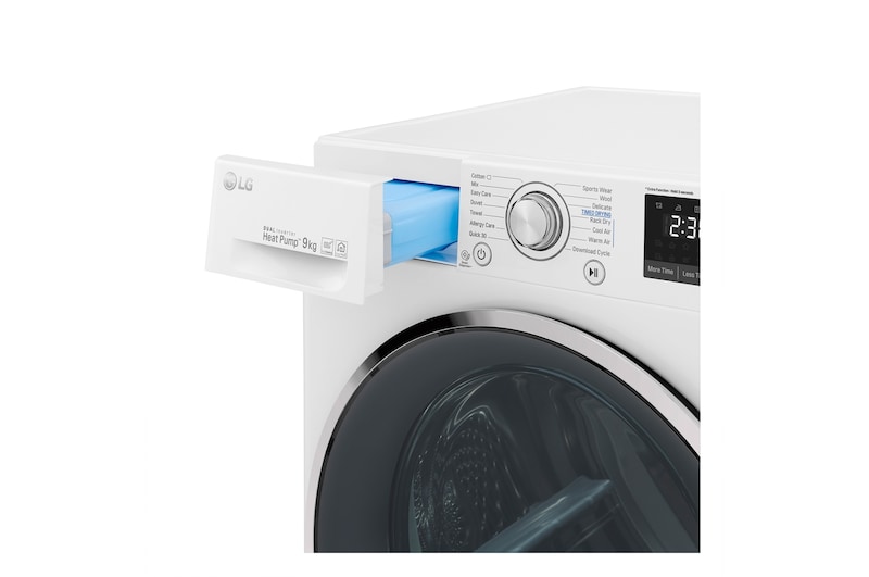 LG 9-kg DUAL Inverter Heat Pump™ -torktumlare med ™ Eco Hybrid™ och värmepumpsteknologi , RC90U2AV2W