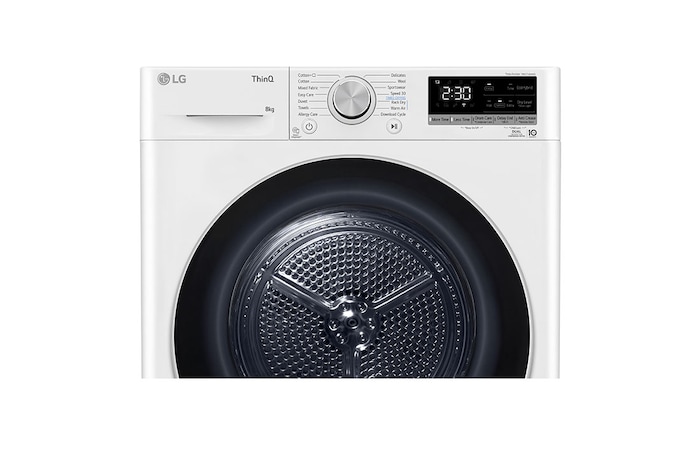 LG 8-kg DUAL Inverter Heat Pump™ -torktumlare med™ Eco Hybrid™ och värmepumpsteknologi , RH80V9AV7N