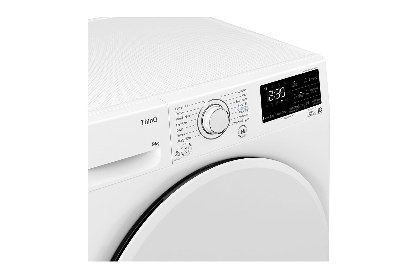 LG 9-kg DUAL Inverter Heat Pump™ -torktumlare med™ Eco Hybrid™ och värmepumpsteknologi, RV3DN9037