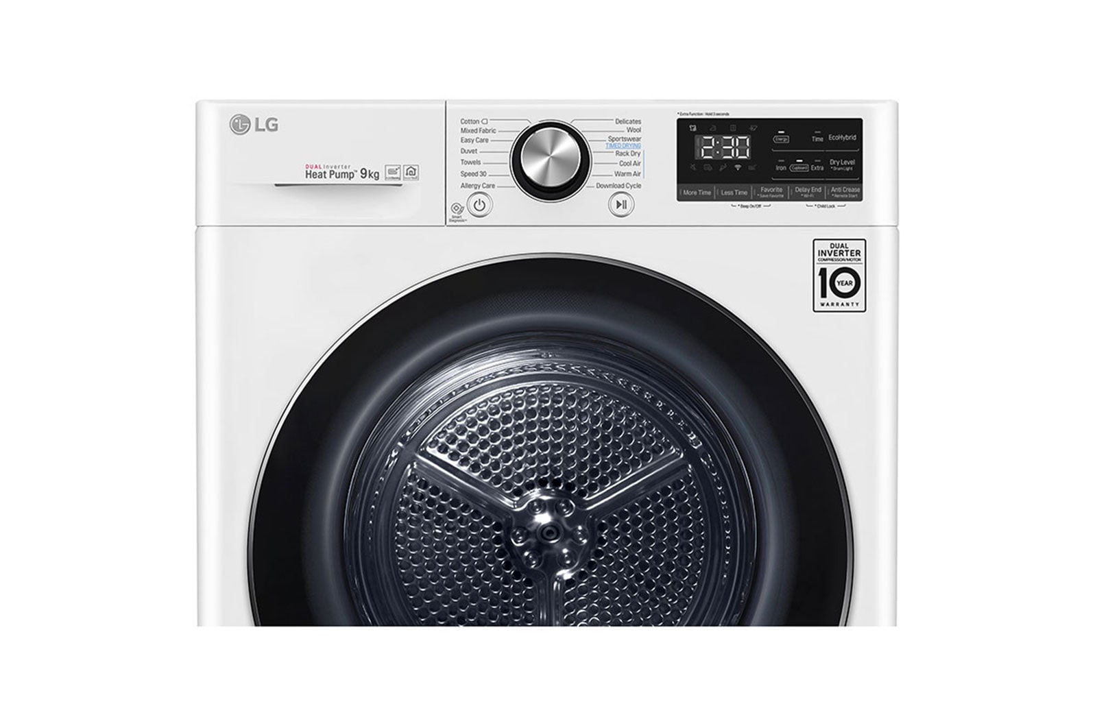 LG 9-kg DUAL Inverter Heat Pump™ -torktumlare med™ Eco Hybrid™ och värmepumpsteknologi , RV9DN9029