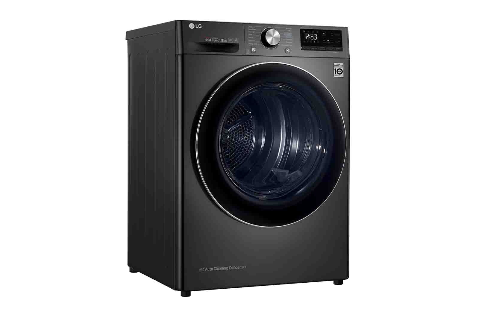 LG Svart 9-kg DUAL Inverter Heat Pump™ -torktumlare med ™ Eco Hybrid™ och värmepumpsteknologi , RV9DN902B