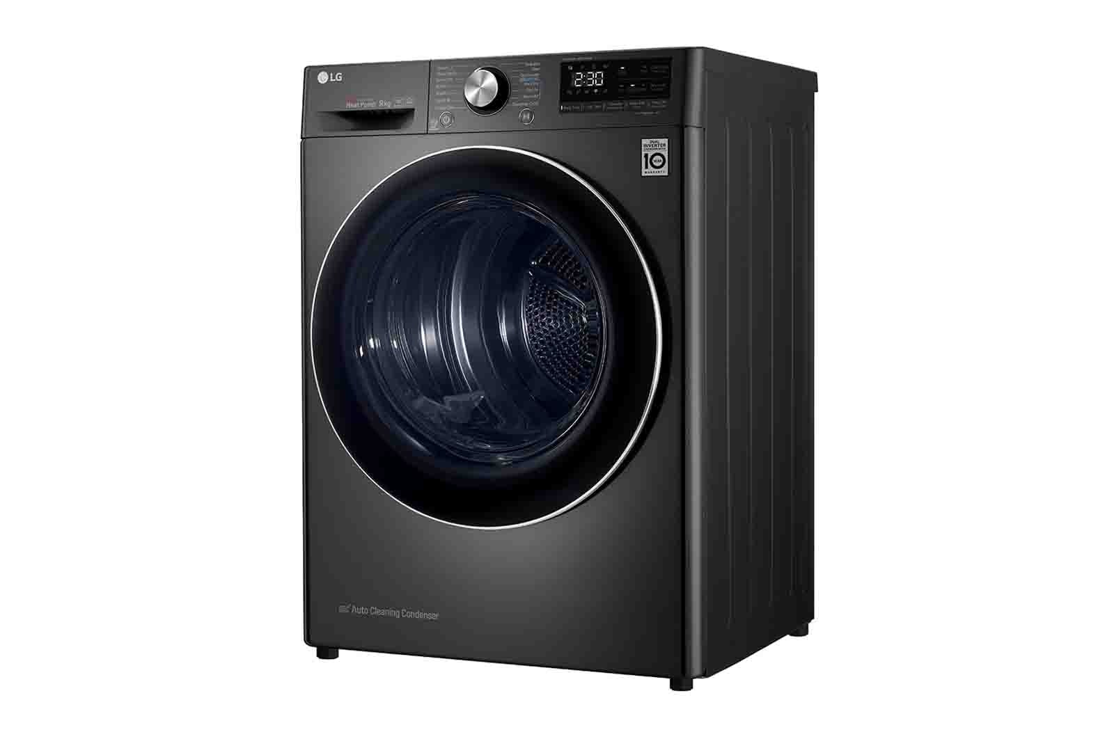 LG Svart 9-kg DUAL Inverter Heat Pump™ -torktumlare med ™ Eco Hybrid™ och värmepumpsteknologi , RV9DN902B