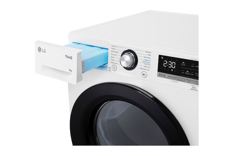 LG 9-kg DUAL Inverter Heat Pump™ -torktumlare med ™ Eco Hybrid™ och värmepumpsteknologi, RV9DN9037