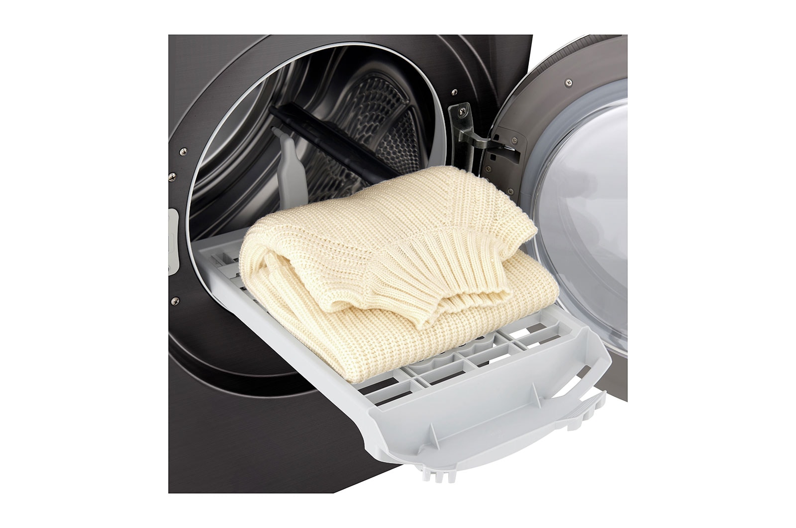 LG Svart 9-kg DUAL Inverter Heat Pump™ -torktumlare med ™ Eco Hybrid™ och värmepumpsteknologi , RV9DN903B