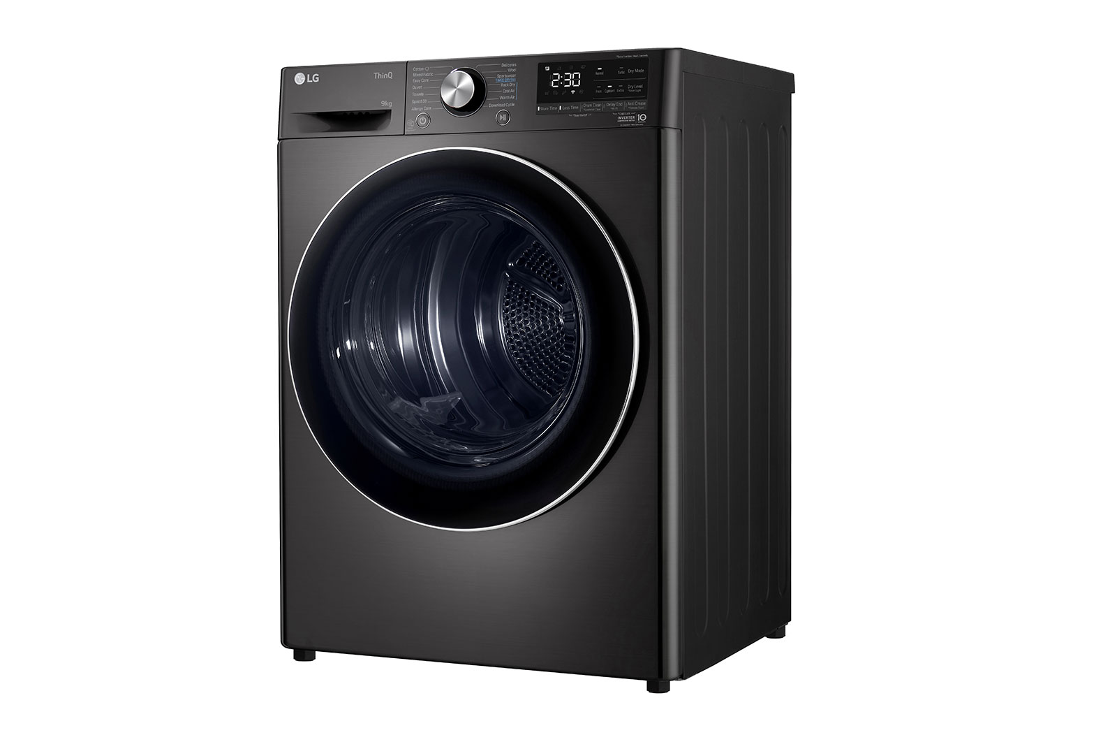LG Svart 9-kg DUAL Inverter Heat Pump™ -torktumlare med ™ Eco Hybrid™ och värmepumpsteknologi , RV9DN903B