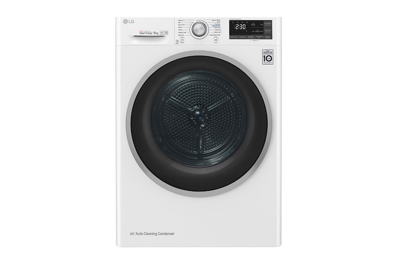 LG 8-kg DUAL Inverter Heat Pump™ -torktumlare med ™ Eco Hybrid™ och värmepumpsteknologi , S0RC308N1W9