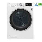 Vy framifrån av 8-kg DUAL Inverter Heat Pump™ -torktumlare med ™ Eco Hybrid™ och värmepumpsteknologi  S0RC308N1W9