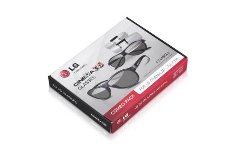 Vy framifrån av Passiva 3D-glasögon 4-pack AG-F314