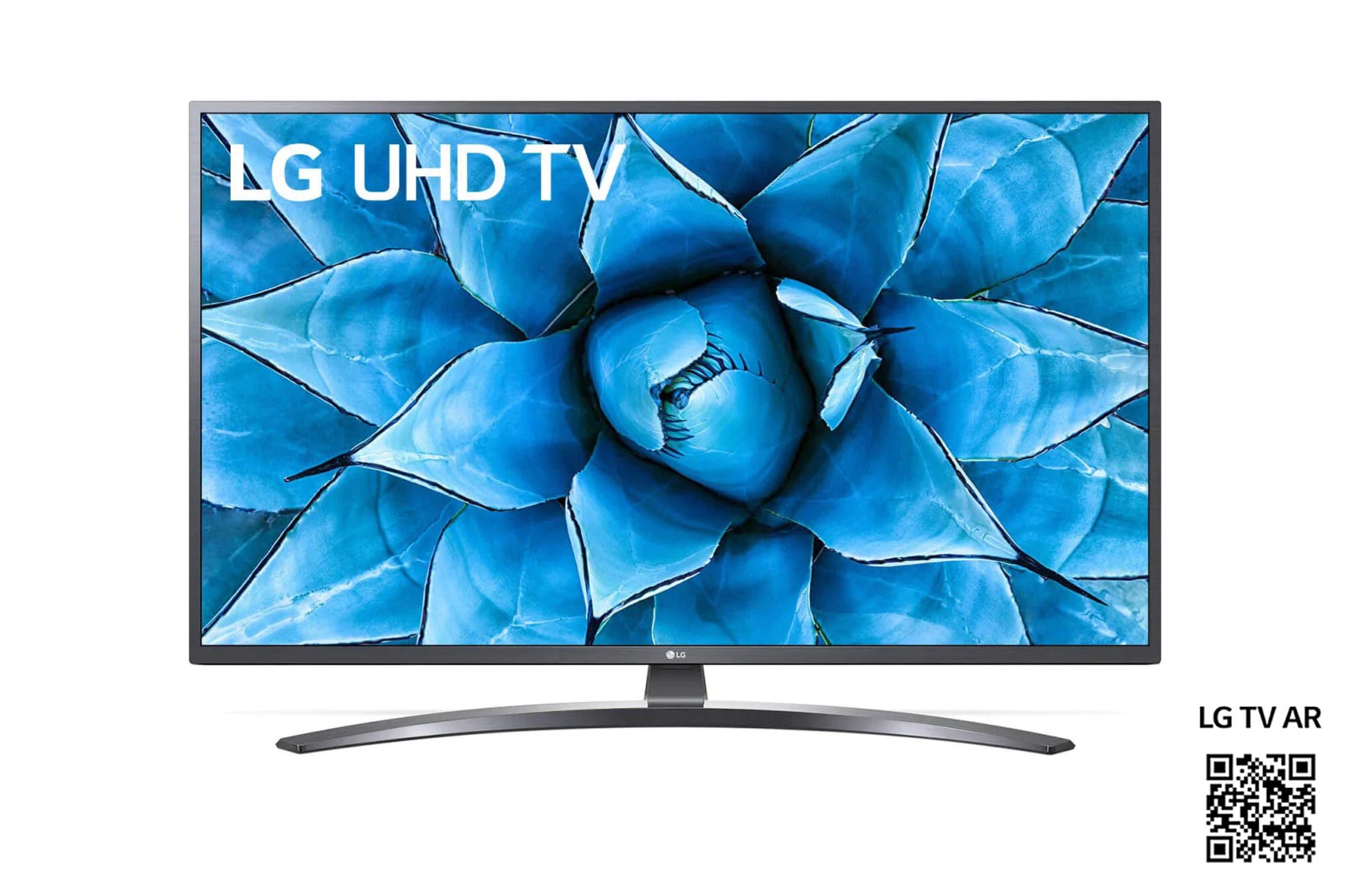 Vy framifrån av LG UN85 86/75/65 inch 4K Smart UHD TV 43UN74006LB