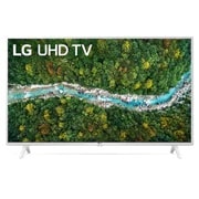 Vy framifrån av  LG UP76 43 tum 4K Smart UHD-TV 43UP76906LE