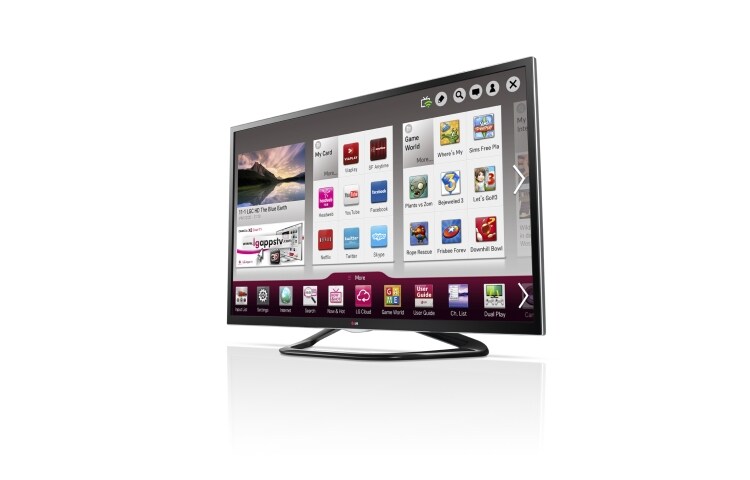 LG Svart 47 tums SMART TV med kantbelyst LED-skärm, 0,9 GHz dual core-processor och 1,25 GB RAM. Cinema 3D, Wi-Fi och DLNA., 47LA640V