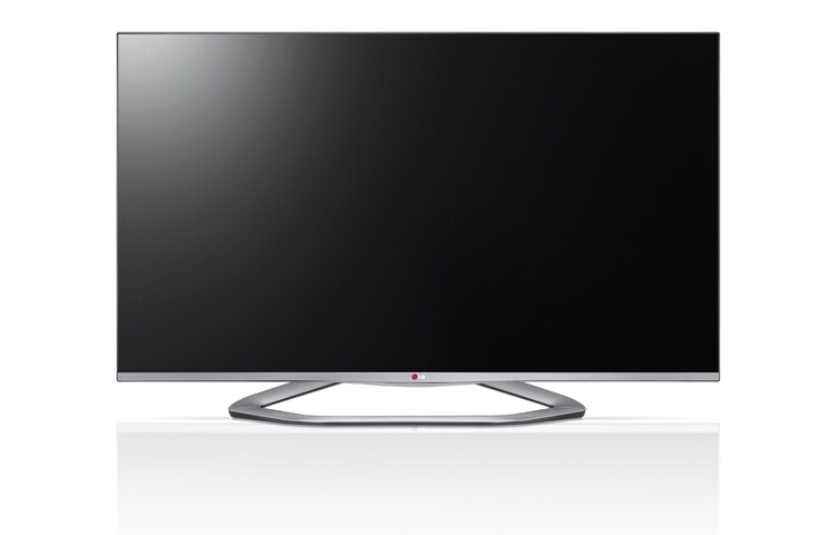 Vy framifrån av SMART Cinema TV med extrem bildkvalitet. 1,2 GHz processor och 2 GB RAM. Wi-Fi, DLNA samt Magic Remote. Magic Swivel och 8,8 mm tunn. 47LA710V