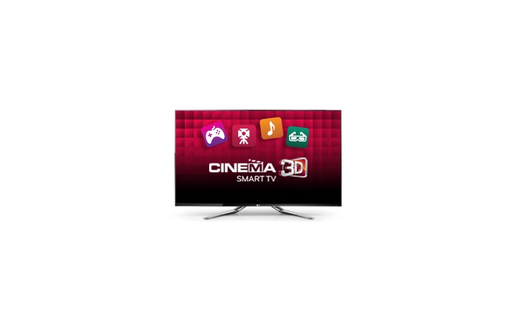 Vy framifrån av FULL LED TV med millimetertunna ramar, supersnabb Smart TV med Dual Core-processor, Magic Motion Remote och Cinema 3D. 47LM960V