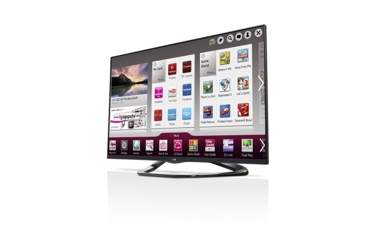 LG Svart 55 tumsSMART TV med Magc remote, 0,9 GHz dual core-processor och 1,25 GB RAM. Cinema 3D, Wi-Fi och DLNA. , 55LA660V
