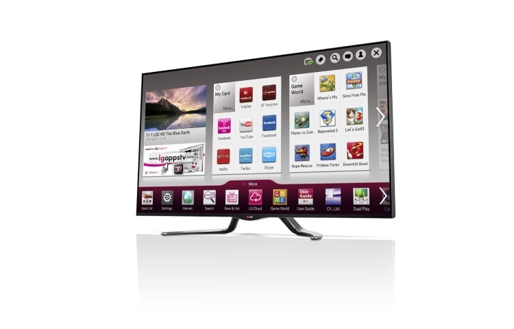 LG Specialdesigad 55 tums SMART TV i Cinema Screenserien med vita detaljer och Magic Remote. Kraftfull 1,2 GHz dual core-processor och hela 2 GB RAM. Cinema 3D, Wi-Fi och DLNA. , 55LA790W