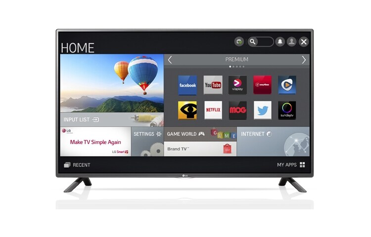 LG SMART LED TV. 0,9 GHz-processor och 1,25 GB RAM. Wi-Fi, DLNA och Magic Remote Ready., 55LF5800