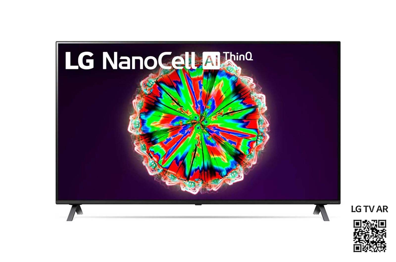Vy framifrån av LG Nano80 55 inch 4K NanoCell TV 55NANO806NA