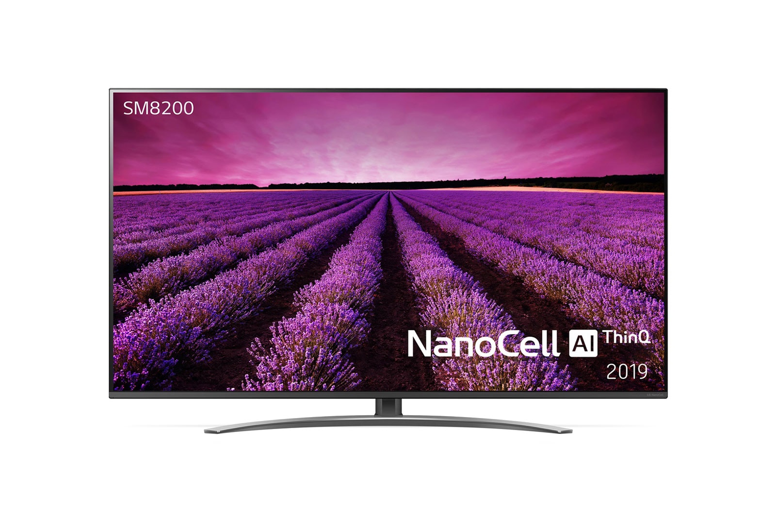 Vy framifrån av LG NanoCell TV- 55  55SM8200PLA