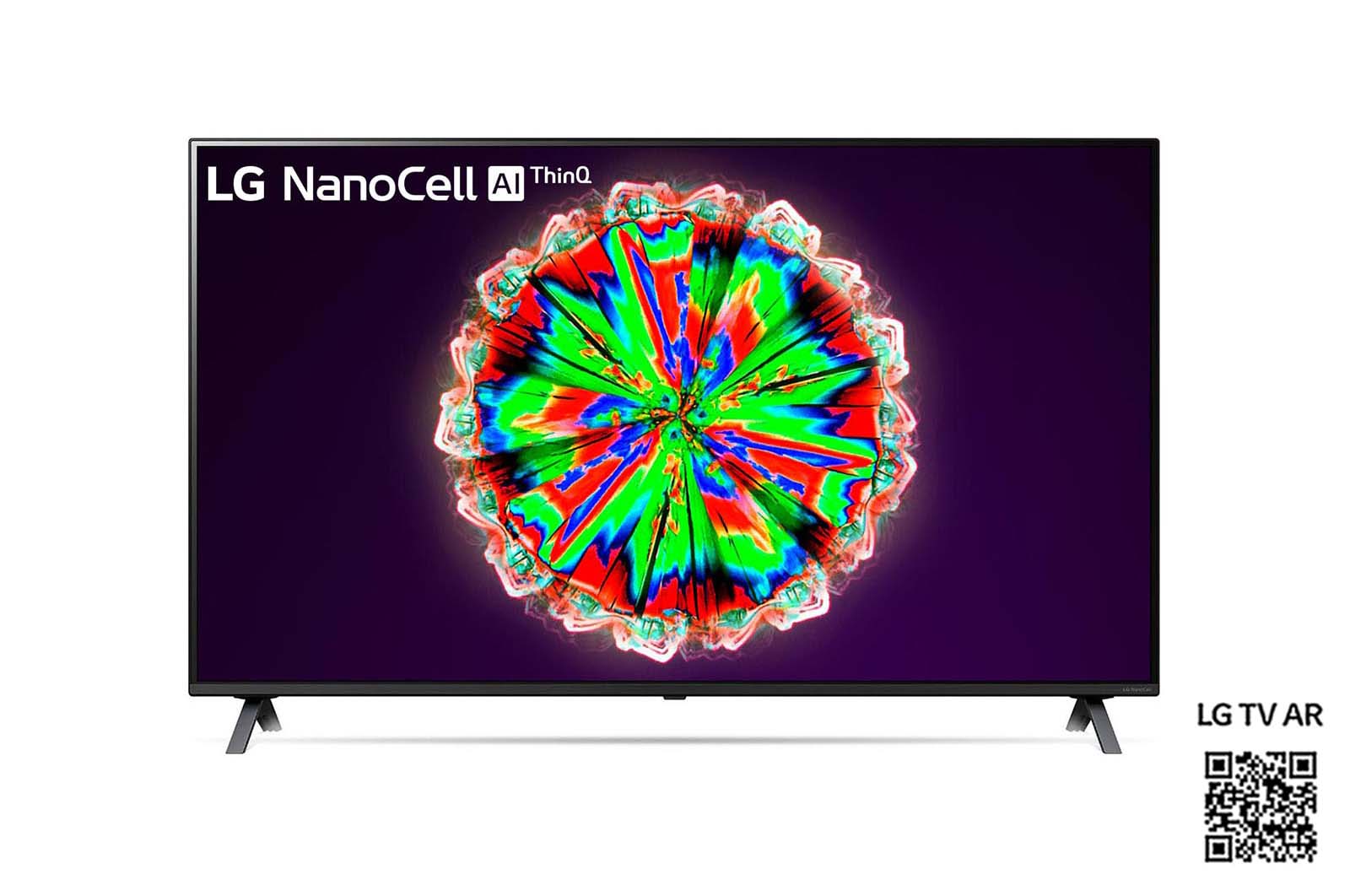 Vy framifrån av LG Nano80 65 inch 4K NanoCell TV 65NANO806NA