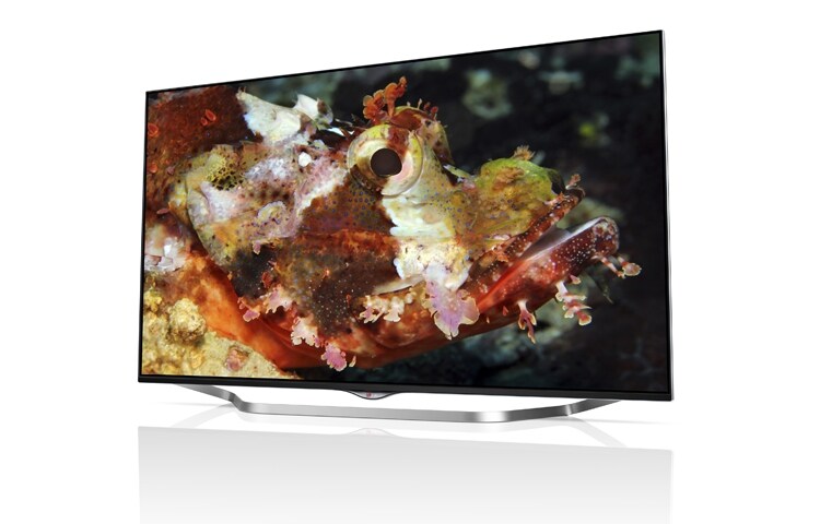 LG Premium Ultra HD-skärm med inbyggda högtalare på 35 Watt. Den har även webOS Smart TV med premiuminnehåll, 3D, Wi-Fi, DLNA och Magic Remote., 65UB950V