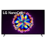 Vy framifrån av LG Nano90 75 inch 4K NanoCell TV 75NANO906NA
