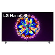 Vy framifrån av LG Nano90 86 inch 4K NanoCell TV 86NANO906NA