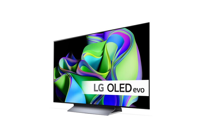 LG 48'' OLED evo C3 - 4K TV (2023), Vy framifrån med LG OLED och emblemet för 11 Years World No.1 OLED på skärmen., OLED48C36LA