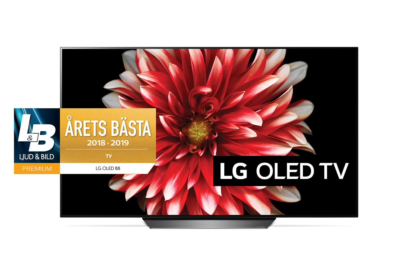 Vy framifrån av LG OLED 4K TV - 55&#34; OLED55B8PLA