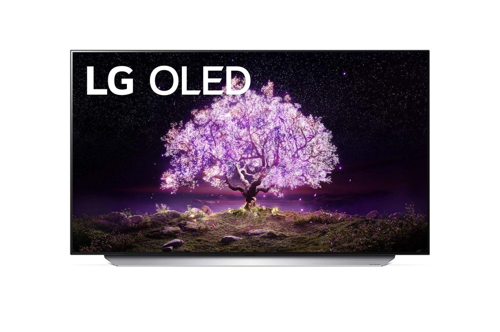 Vy framifrån av LG C1 55 inch 4K Smart OLED TV OLED55C16LA