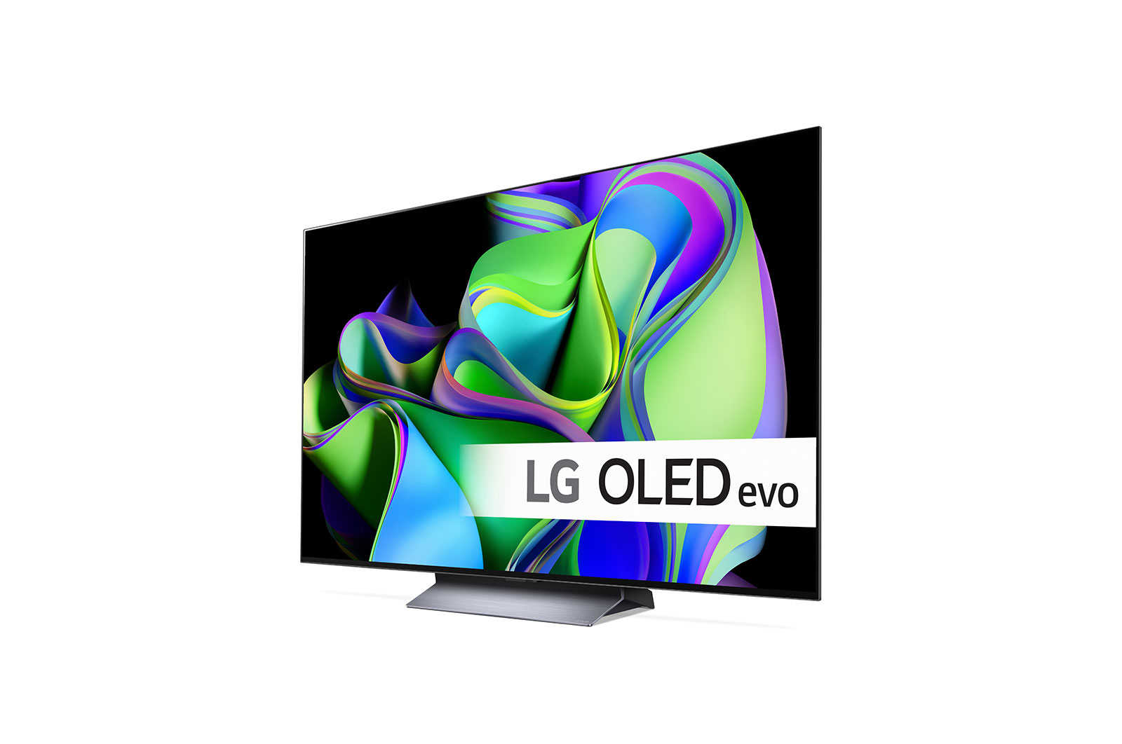 LG 55'' OLED evo C3 - 4K TV (2023), Vy framifrån med LG OLED evo, logotypen för 11 Years World No.1 OLED är på skärmen, och en soundbar står nedanför. , OLED55C35LA