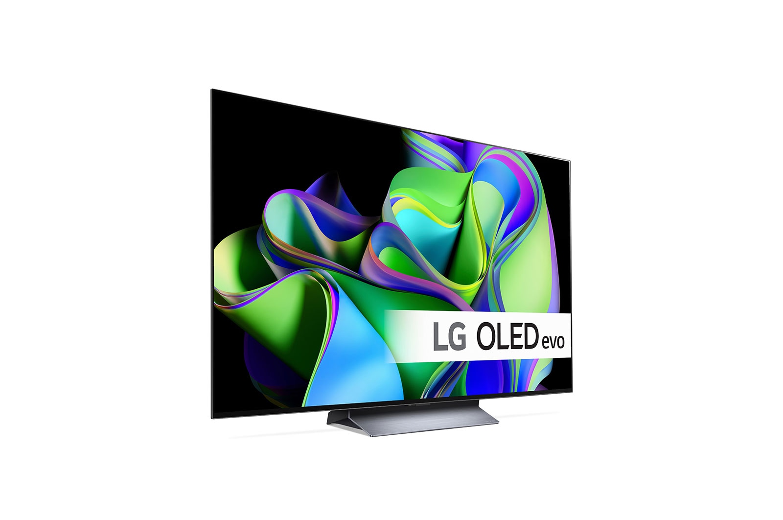LG 55'' OLED evo C3 - 4K TV (2023), Vy framifrån med LG OLED evo, logotypen för 11 Years World No.1 OLED är på skärmen, och en soundbar står nedanför. , OLED55C35LA