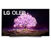 Vy framifrån av LG C1 77 inch 4K Smart OLED TV OLED77C16LA