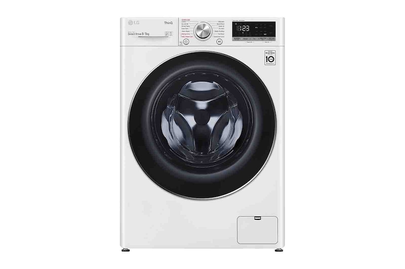 LG 9 kg / 5 kg Tvättmaskin/Torktumlare(Vit) - Steam, Energiklass E, AI DD™, Smart Diagnosis™ med Wi-Fi, CV40V5S2E