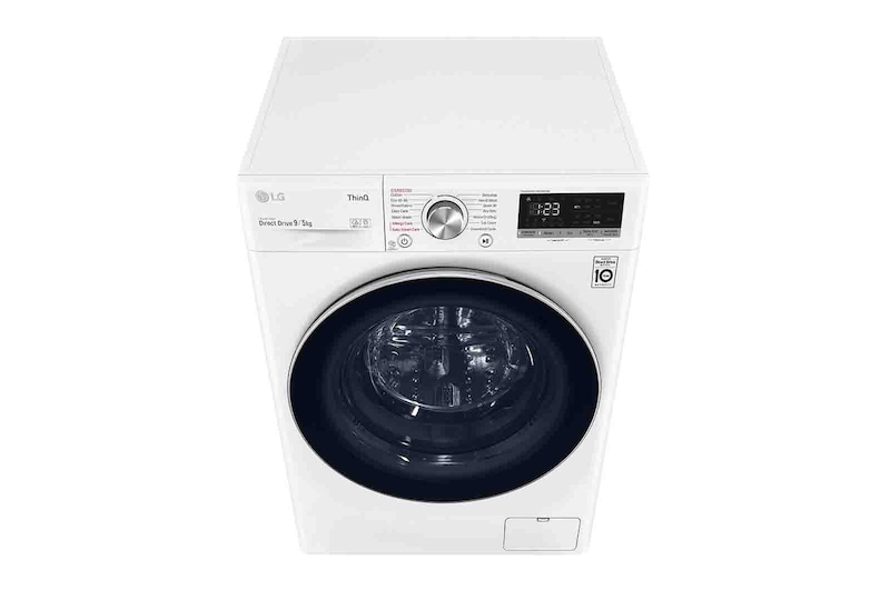 LG 9 kg / 5 kg Tvättmaskin/Torktumlare(Vit) - Steam, Energiklass E, AI DD™, Smart Diagnosis™ med Wi-Fi, CV40V5S2E