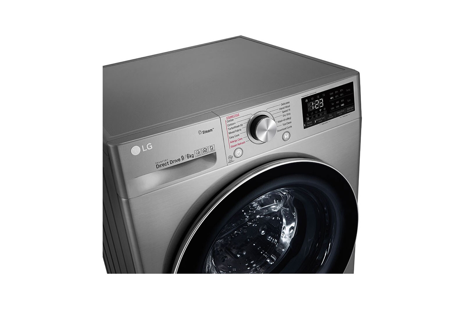 LG 1-9 kg / 1-6 kg Kombinerad tvätt/tork med Steam+ , AI DD och TurboWash™. Wi-Fi, CV70V6S1B