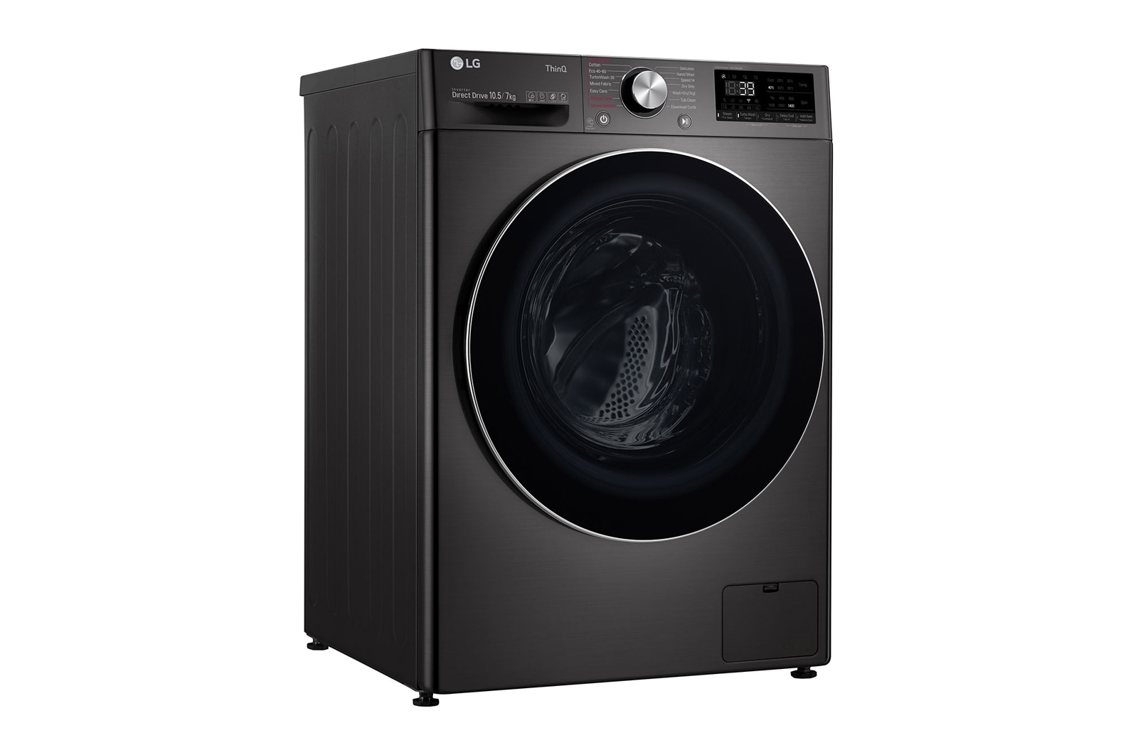 LG 10.5 kg / 7 kg Tvättmaskin/Torktumlare(Svart) - Steam, Energiklass E, TurboWash™360, AI DD™, Smart Diagnosis™ med Wi-Fi, CV90J7S2BE