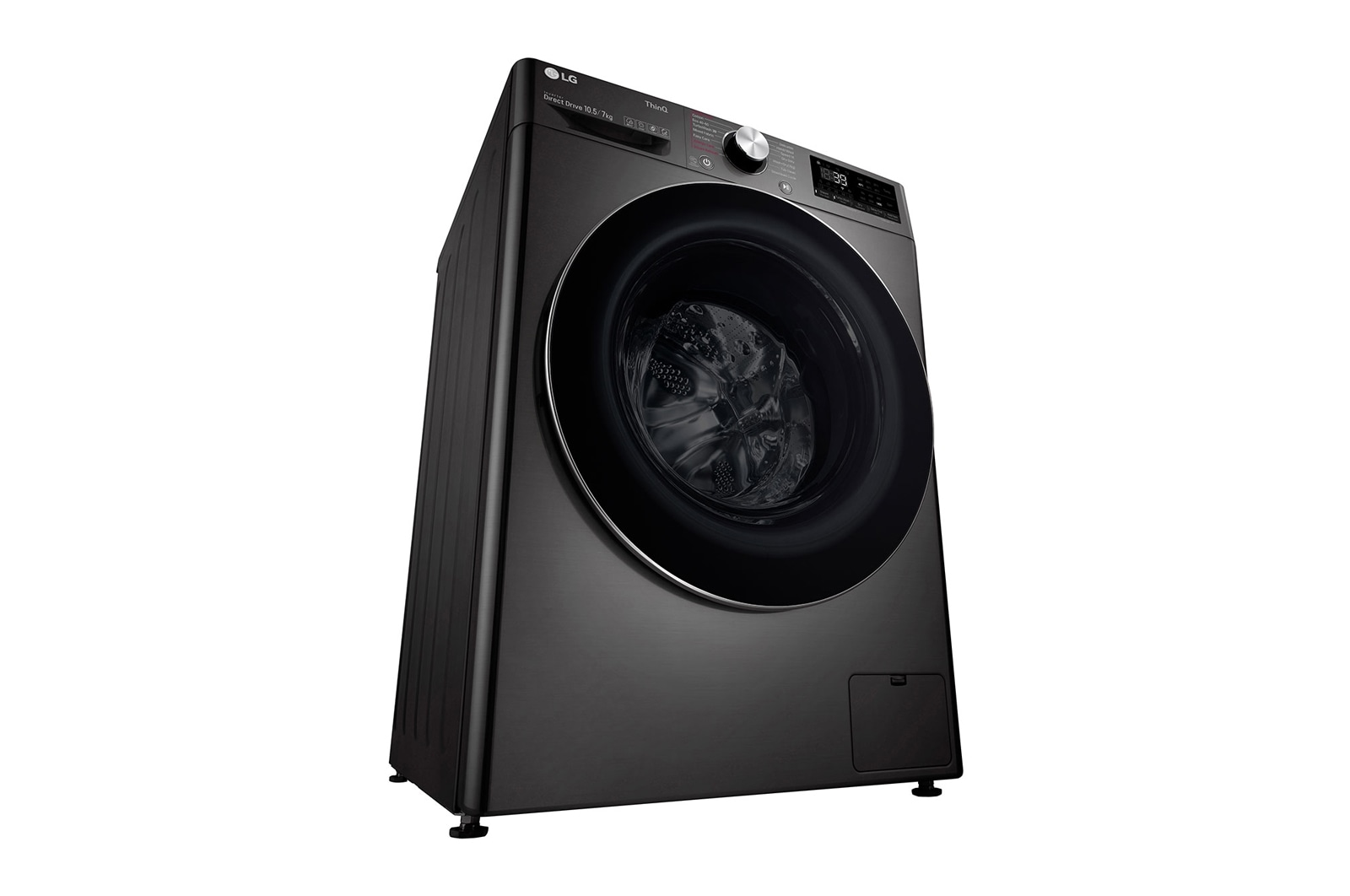 LG 10.5 kg / 7 kg Tvättmaskin/Torktumlare(Svart) - Steam, Energiklass E, TurboWash™360, AI DD™, Smart Diagnosis™ med Wi-Fi, CV90J7S2BE