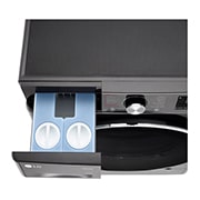 LG 9 kg / 6 kg Tvättmaskin/Torktumlare(Svart) - Auto Dose, Steam, Energiklass E, TurboWash™360, AI DD™, Smart Diagnosis™ med Wi-Fi, CV90V6S2BA