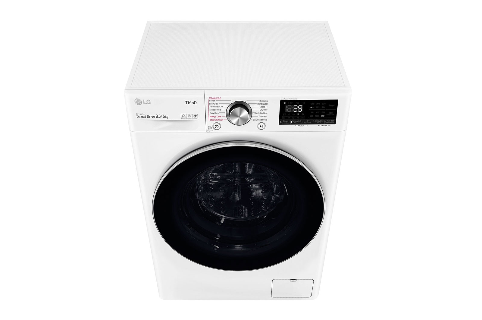 LG 8.5 kg / 5 kg Tvättmaskin/Torktumlare(Vit) - Steam+, Energiklass E, TurboWash™360, AI DD™, Smart Diagnosis™ med Wi-Fi, CV92T5S2SQE