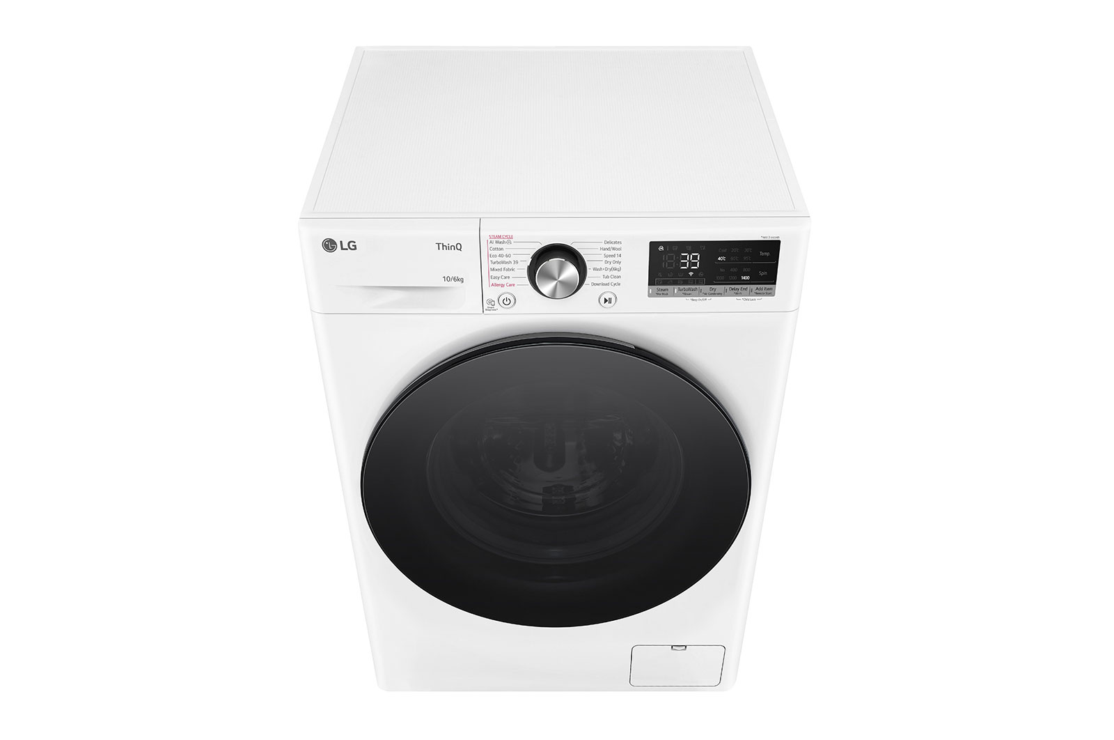 LG 10 kg / 6 kg Kombinerad tvätt/tork(Vit) - Steam, Energiklass A/D, TurboWash™360, AI DD™, Smart Diagnosis™ med Wi-Fi, CV94V7S2WN
