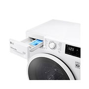LG 9 kg Tvättmaskin(Vit), Energiklass B, AI DD™, Smart Diagnosis™, E4WV409N0W