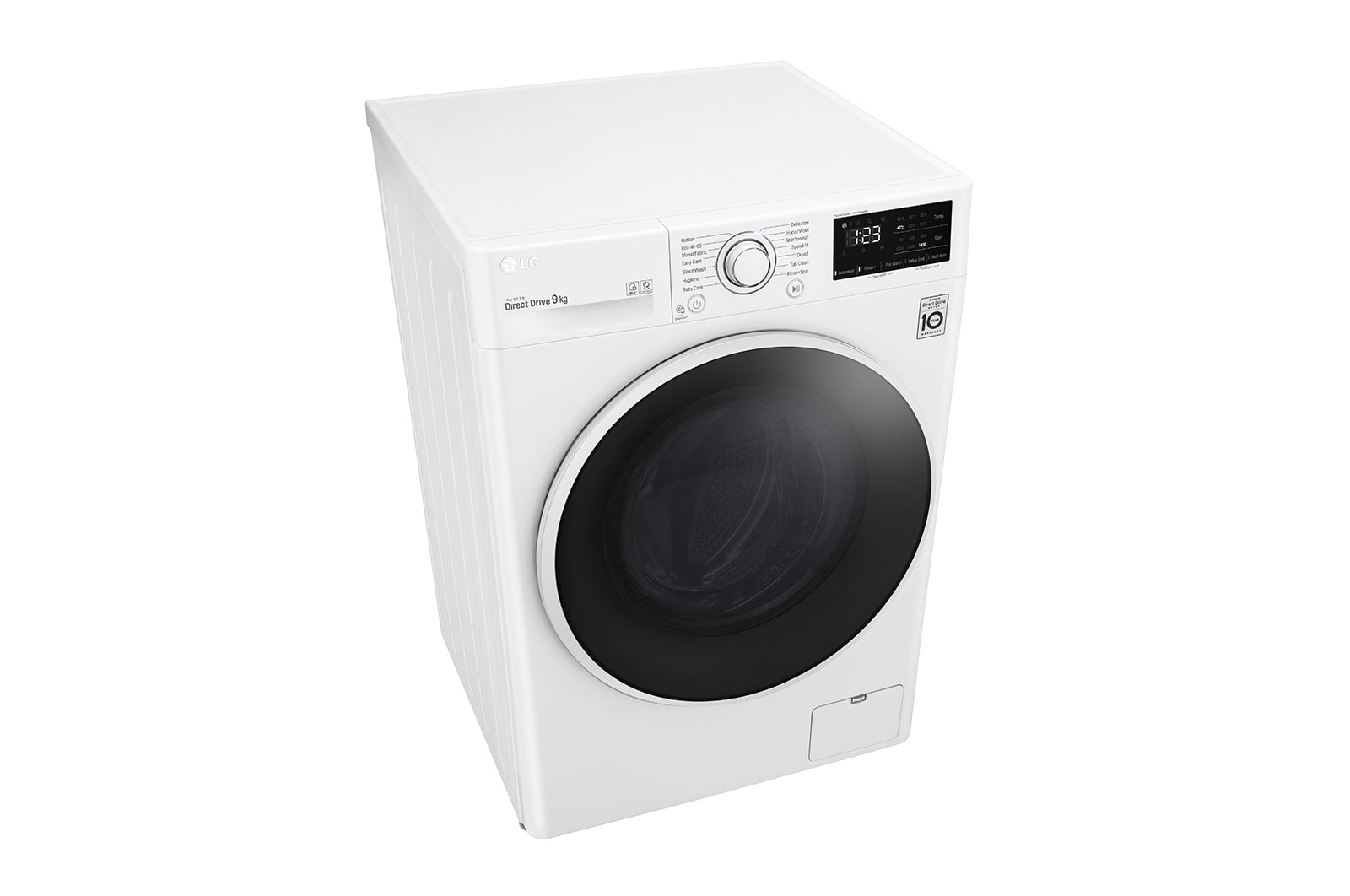 LG 9 kg Tvättmaskin(Vit), Energiklass B, AI DD™, Smart Diagnosis™, E4WV409N0W