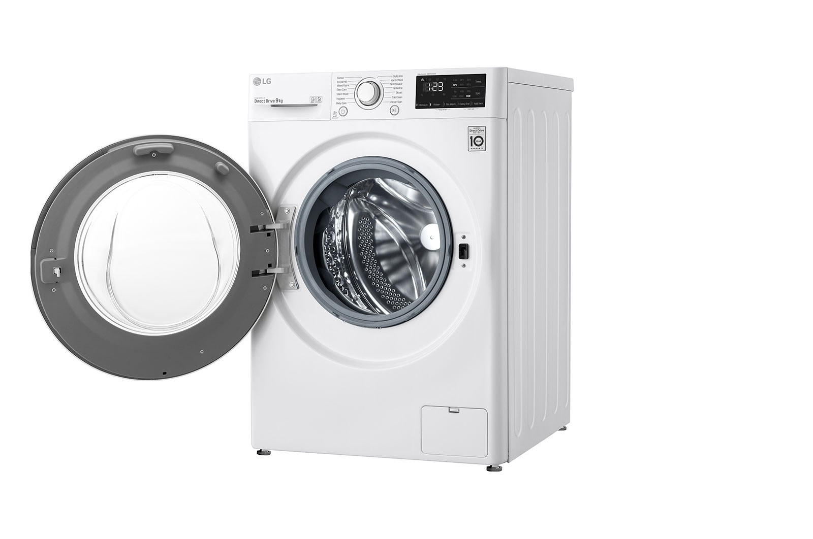 LG 9 kg Tvättmaskin(Vit), Energiklass B, AI DD™, Smart Diagnosis™, E4WV409N0W