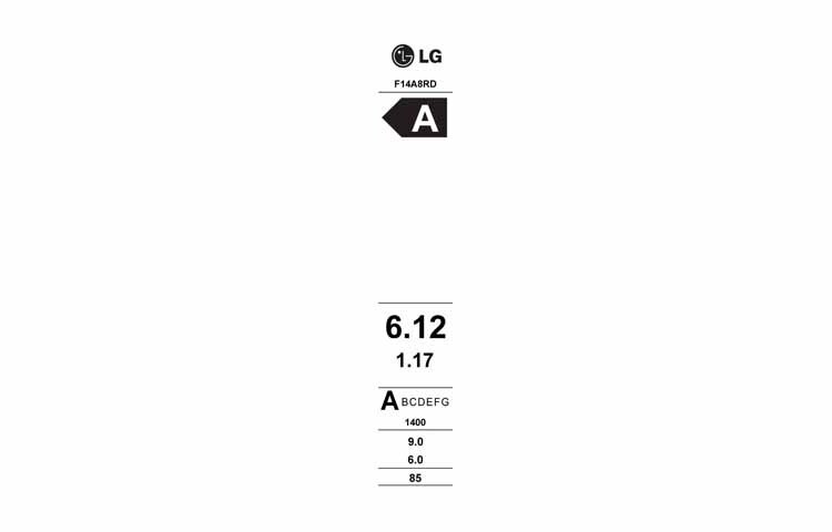 LG 1-9 kg 6 Motion DD tvätt/torkmaskin, F14A8RD