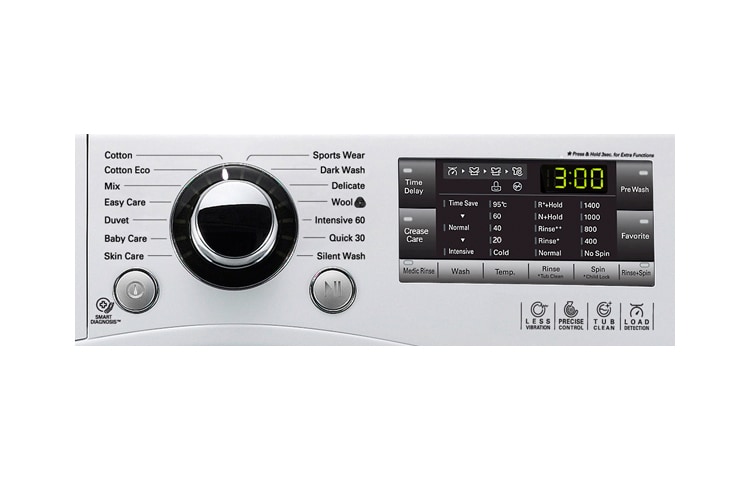 LG 1-8 kg 6 Motion Direct Drive tvättmaskin, energiklass A+++ (-20%), F14A8TDA1