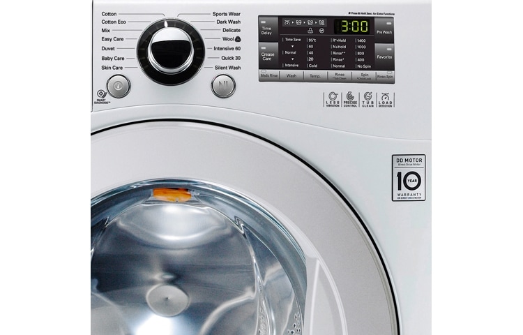 LG 1-8 kg 6 Motion Direct Drive tvättmaskin, energiklass A+++ (-20%), F14A8TDA1
